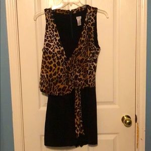 Cheetah Print Romper